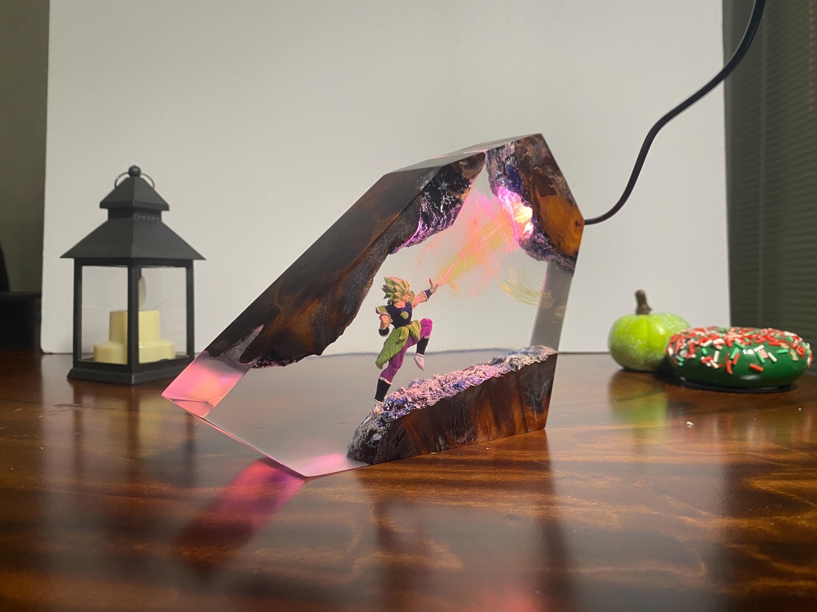 Broly resin lamp, Dragon Ball Gift, Epoxy resin lamp