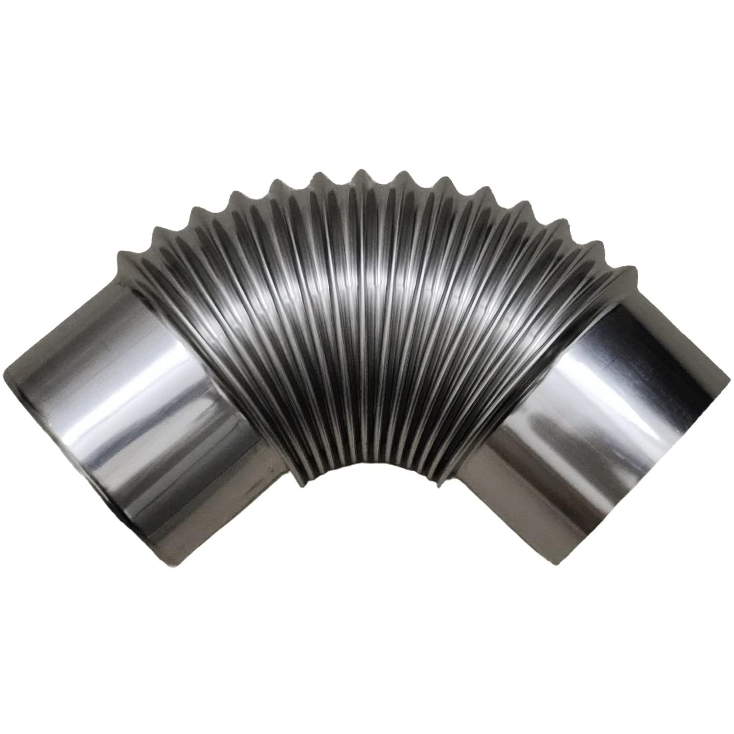 3.5in Wood Stove Pipe 1 pcs Stainless Steel 90 Degree Elbow Chimney Flue Exhaust