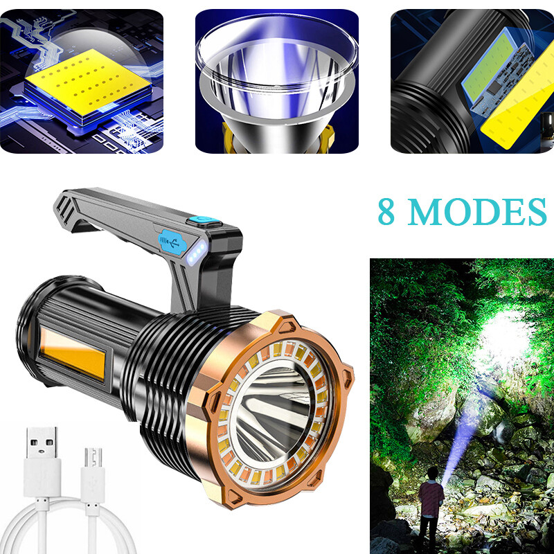 Most Powerful 99000000LM LED Flashlight Super Bright Torch USB Rechargeable Lamp