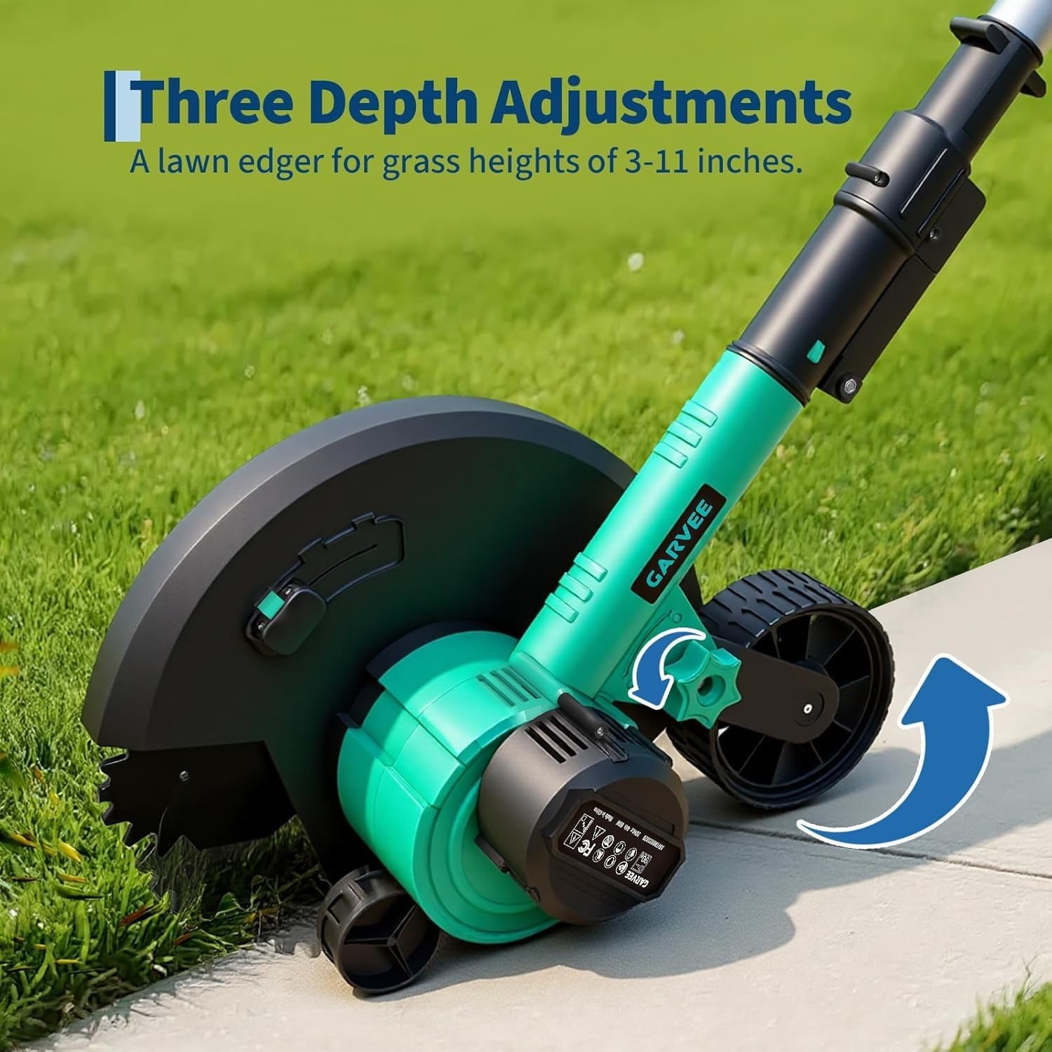 Multipurpose 20V Wireless Lawn Edger and Trimmer Brushless Lawn Edger 9” Blade