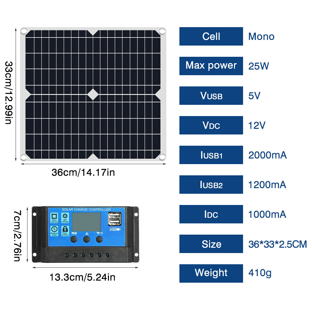 16000W Complete Solar Panel Kit Solar Power Generator 100A Home 110V Grid System