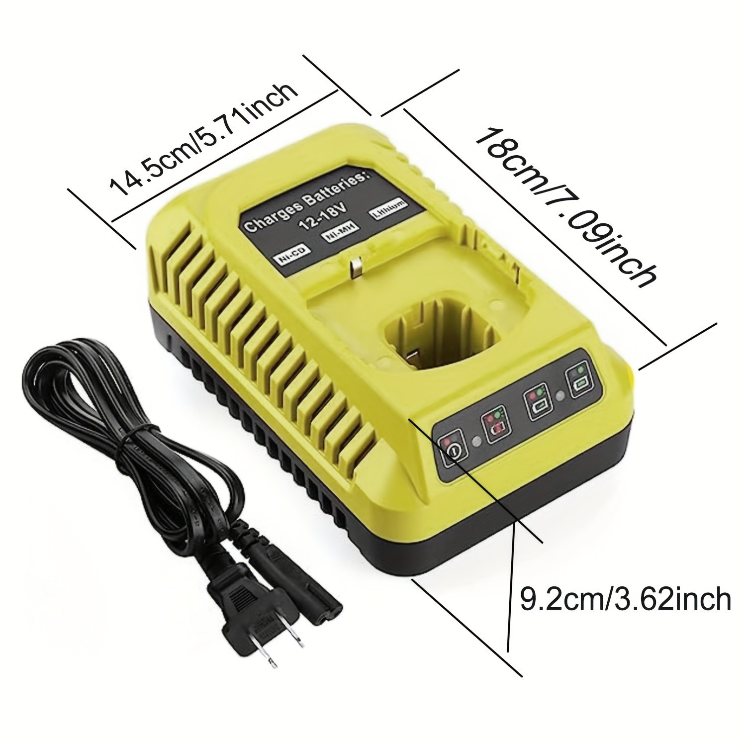 P117 Replacement Charger for Ryobi 18V One Plus Battery P108 P107 P102 P100
