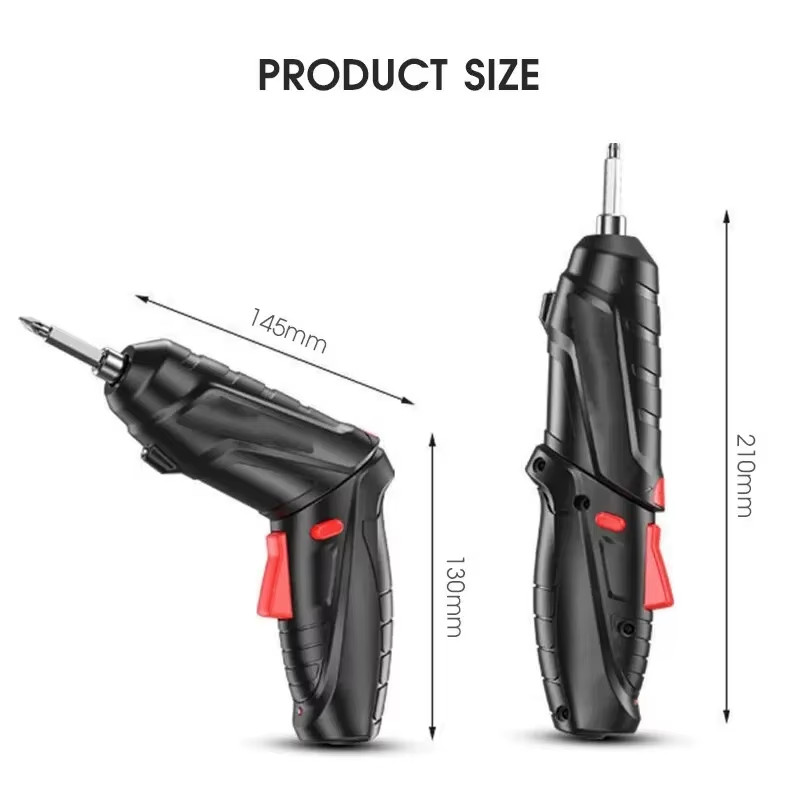 3.6V Cordless Electric Screwdriver Set USB Charging 3Nm Screw Gun With LED Light