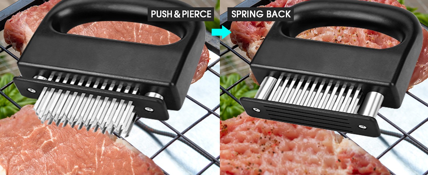 Meat Tenderizer, Meat Tenderizer Tool with 48 Stainless Steel Ultra Sharp Needle