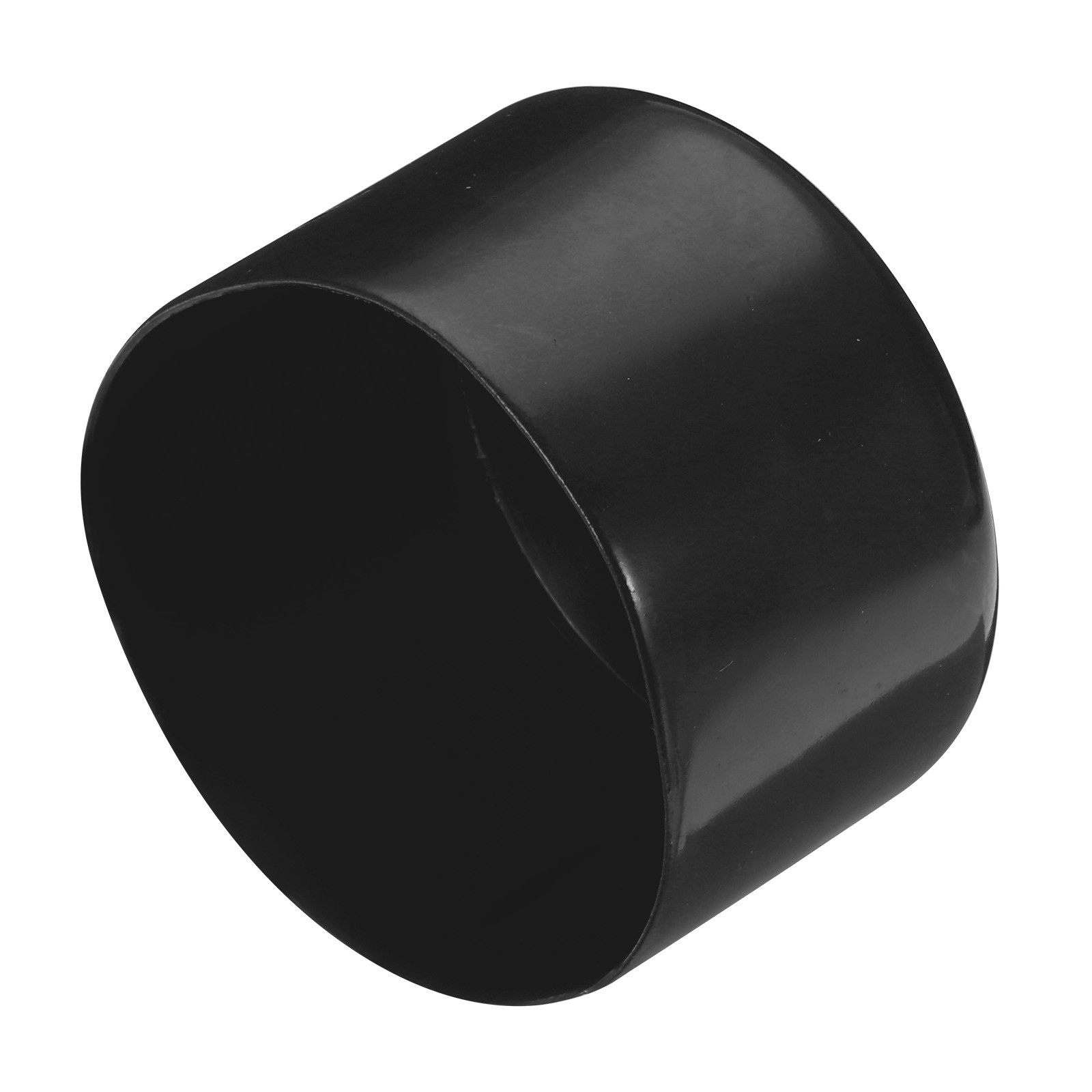 2pcs Rubber End Caps 75mm ID Vinyl Round Tube Bolt Cover Screw Protectors Black