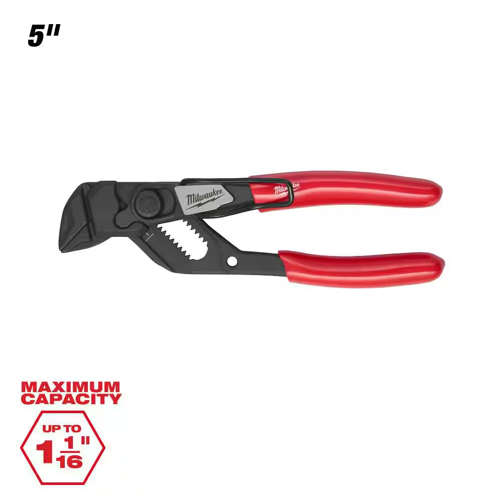 5 In. Straight Jaw Pliers Wrench with Belt Clip