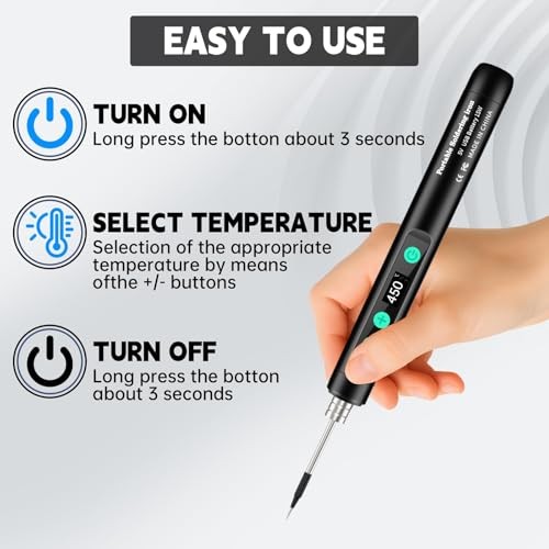 Portable Wireless Soldering Kit—Features a 1100mAh rechargeable USB-C