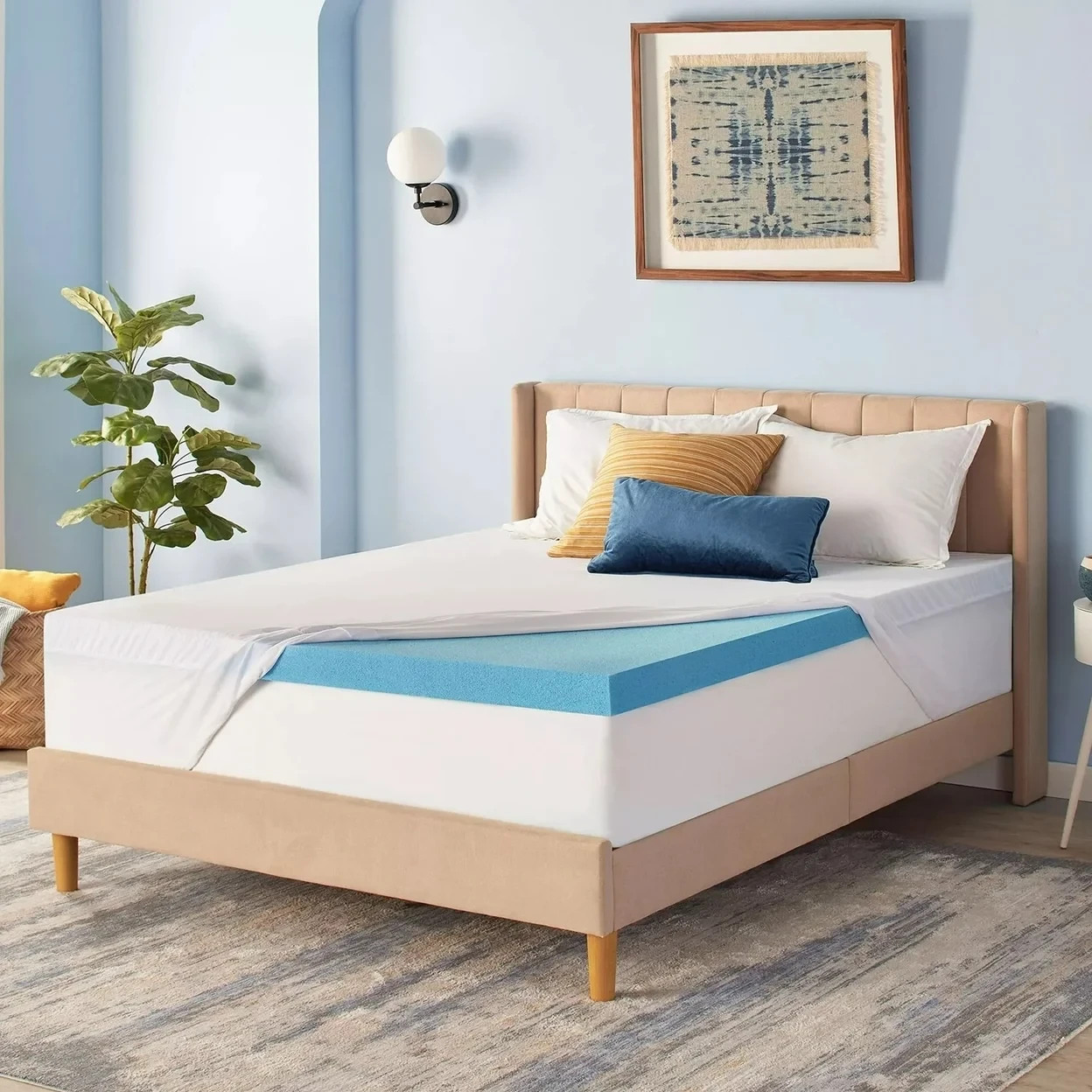 Serta 3″ Cool Nights Gel Memory Foam Mattress Topper King