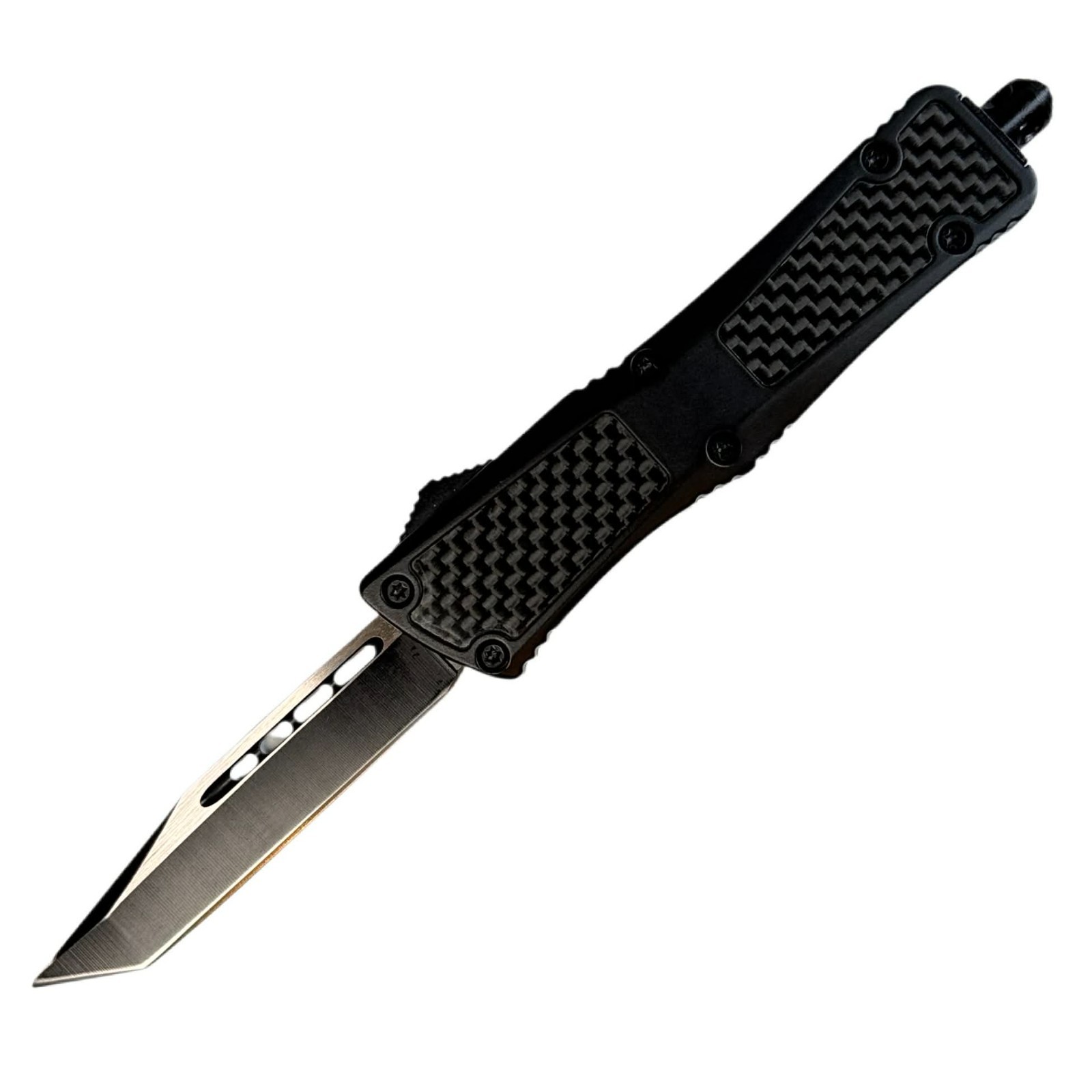 Kitchen Knife Portable Metal Handle Carbon Fiber Pattern EDC Sheath and Gift Box
