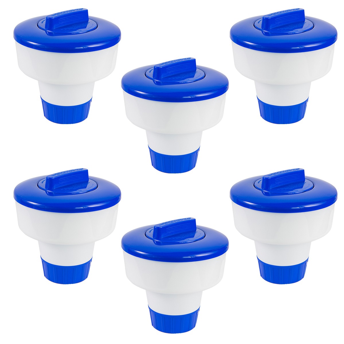 XtremepowerUS 3″ Floating Tablet Chlorine Dispenser 3-lb Capacity (6-PACK SET)
