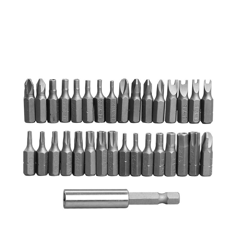 33 PCS Tamper Security Torx Bit Set Hex Head Drill Extension Screwdriver Bits US