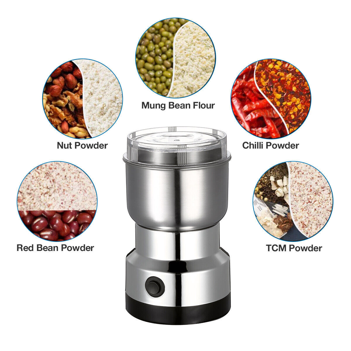 Electric Coffee Bean Grinder Nut Herb Grind Spice Crusher Mill Blender NEW