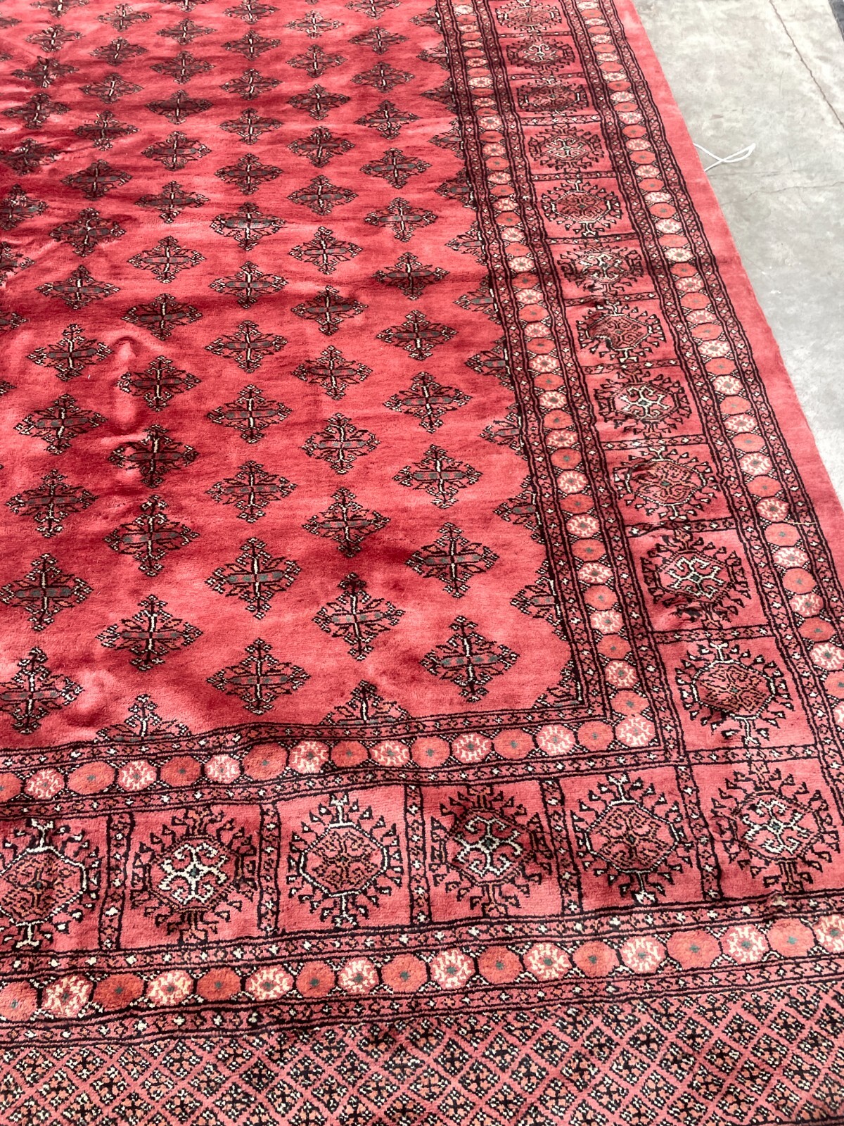 Hand-Woven Wool and Silk Princess Bokhara Area Rug