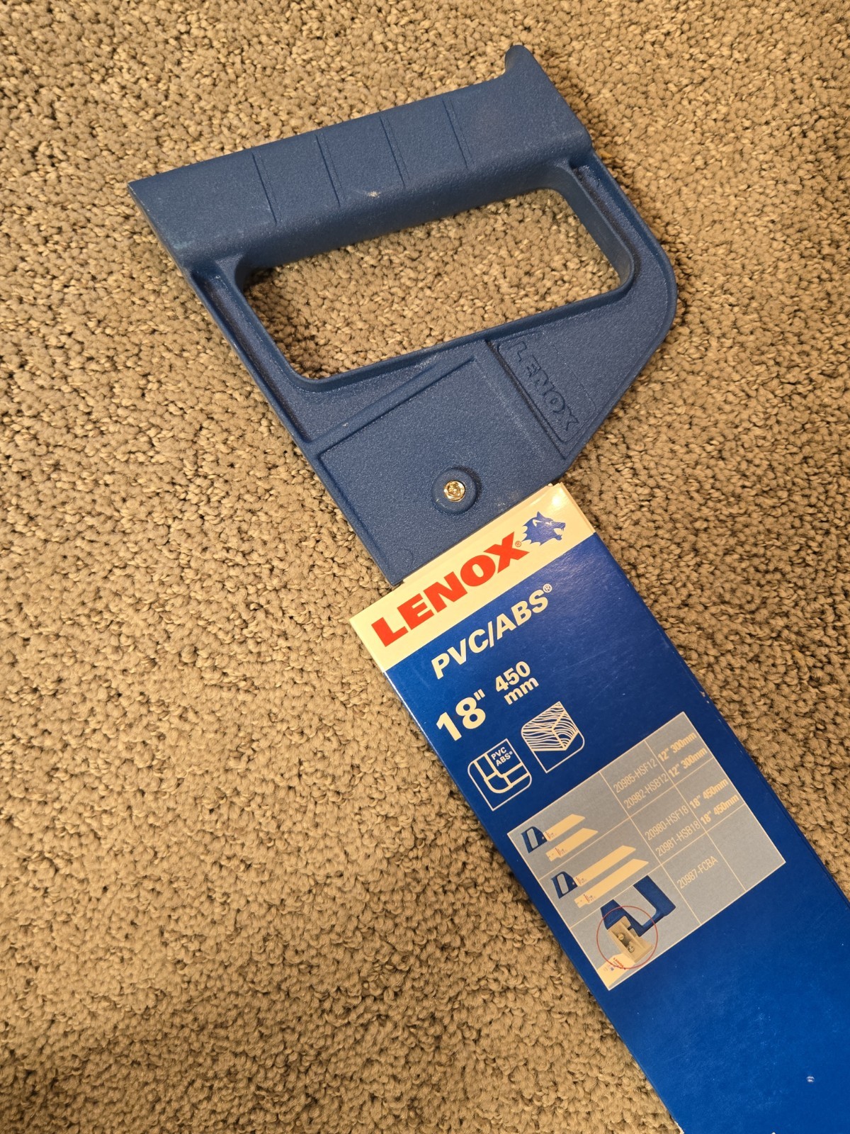 Lenox PVC/ABS 18in Plastic Pipe Hand Saw 20980