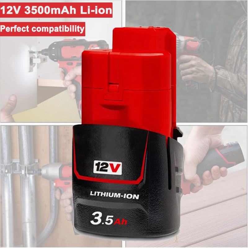 1-2x 3.5Ah For Milwaukee 12Volt Battery For M12 Lithium 12V 48-11-2420 Capacity