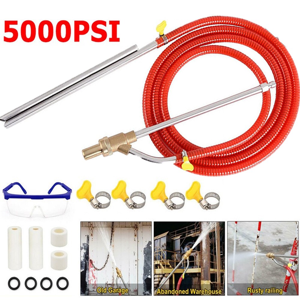5000 PSI Sandblasting Kit for Pressure Washer Sand Blaster Attachment Power