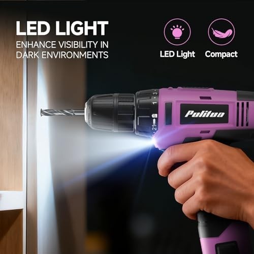 149 Piece Pink Cordless Drill Set 12V 1300mAh Battery Included Tool Kit