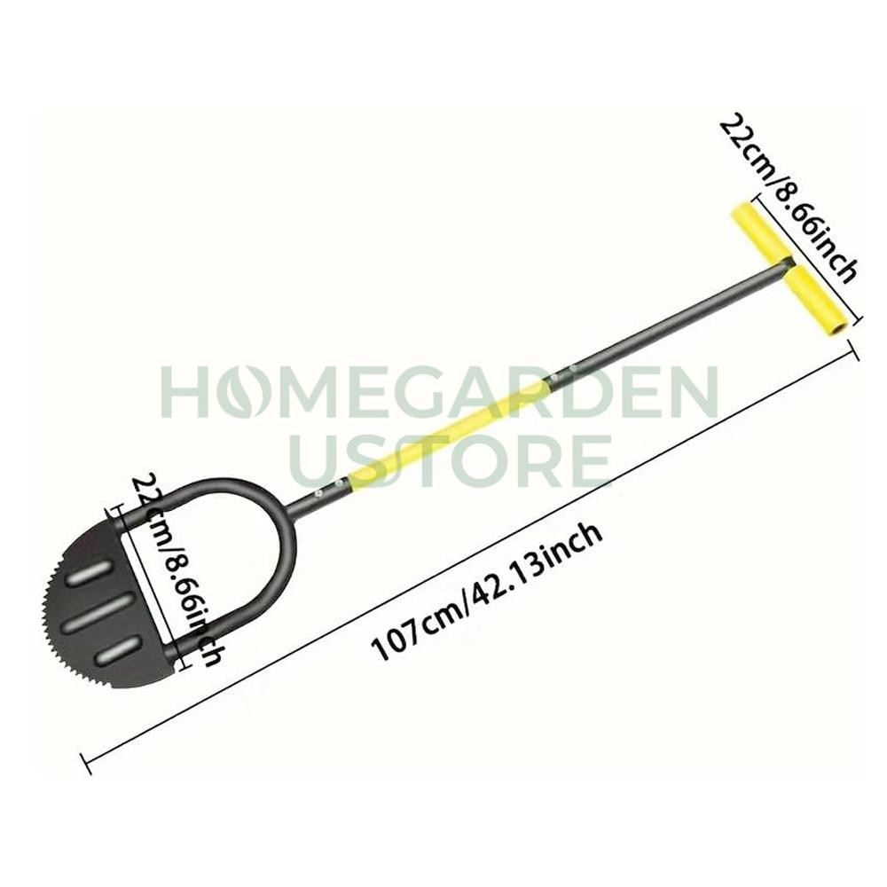 42″ Half Moon Edger w Steel Blade and Long Rubber Handle Saw-Tooth Garden Tool