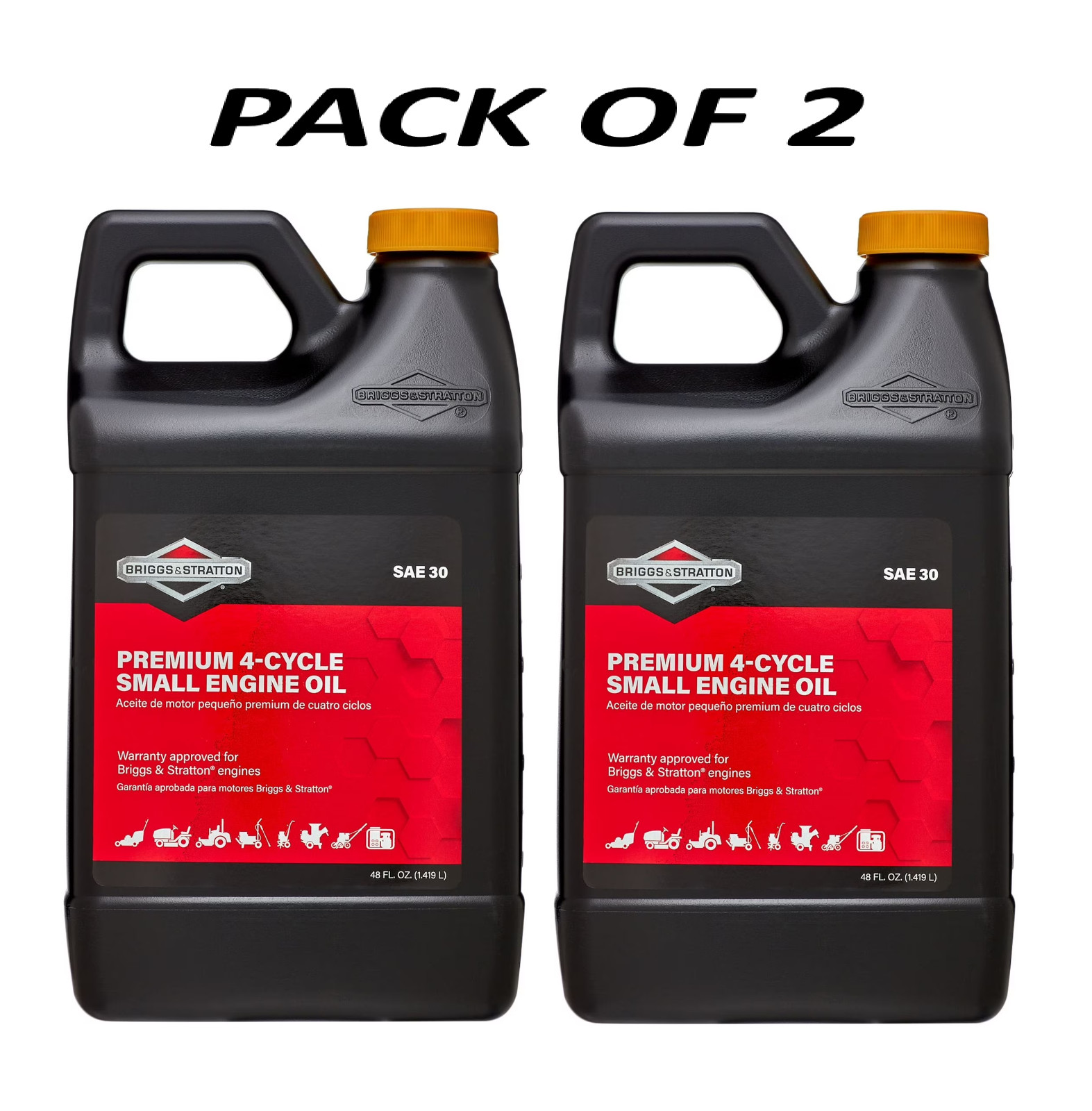 4-Cycle 48 Oz Oil SAE-30 for Small Engines pack of 2