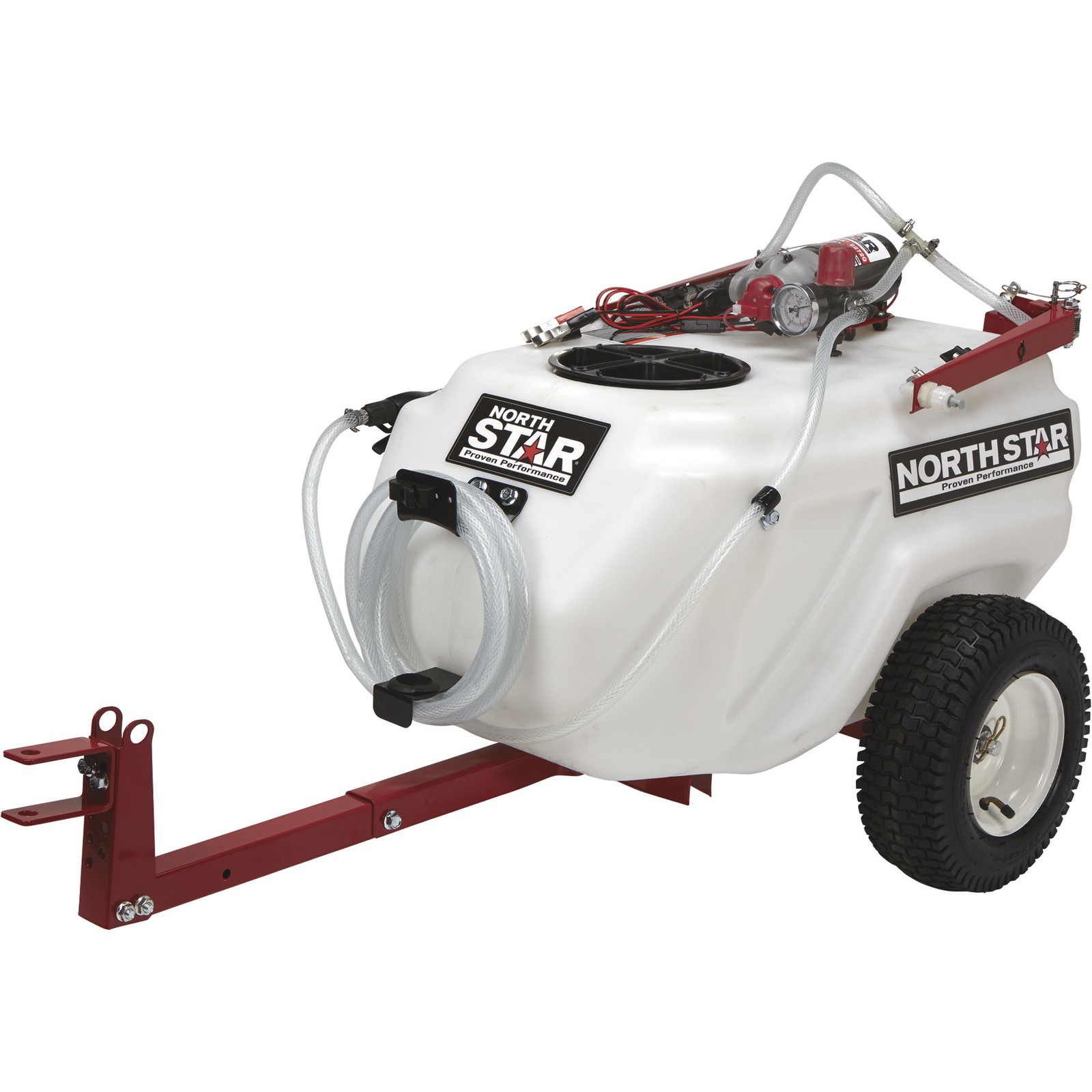 NorthStar Tow-Behind Trailer Boom Broadcast and Spot Sprayer, 21 Gallons, 2.2