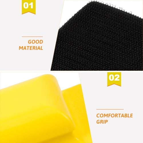 Hand Sander Block with Self-Adhesive Sandpaper Pad Ergonomic Handheld Sanding