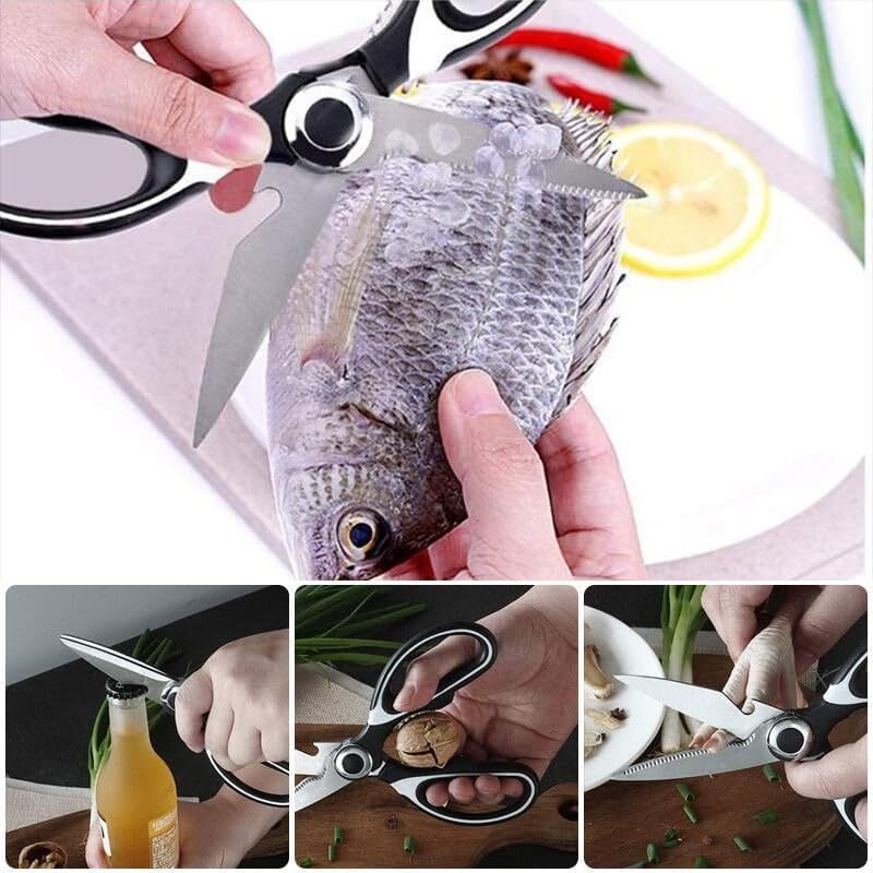 Stainless Steel Kitchen Shears Heavy Duty Scissors for Meat Fish Chicken Bones