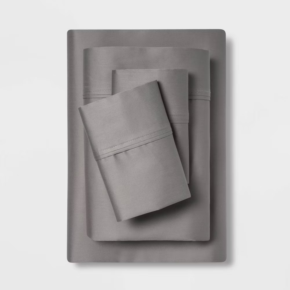 Threshold 400 Thread Count Cotton Sateen 4-Piece Sheet Set Luxurious