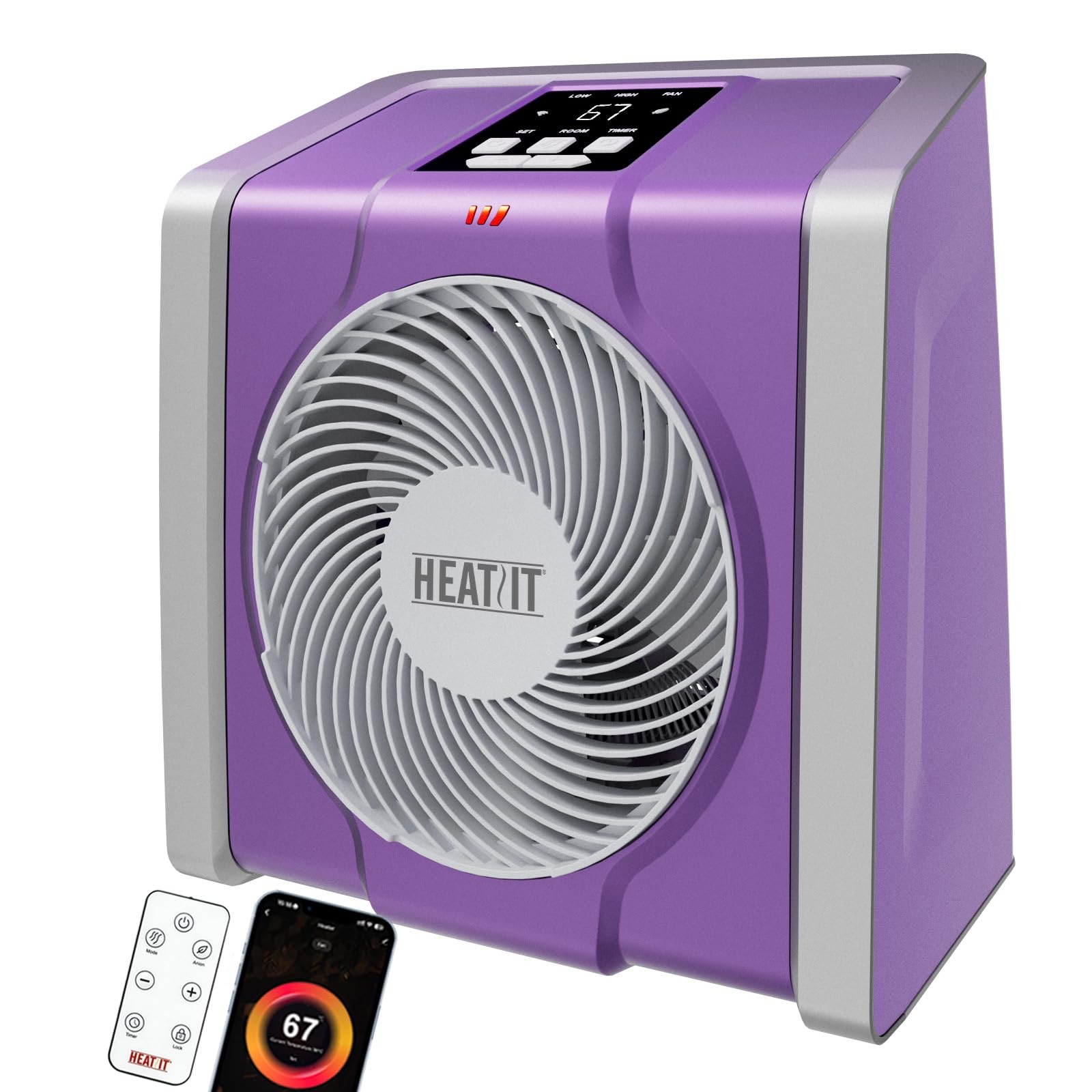 Digital Remote Control Space Heater with Timer – 1500W/750W Powe