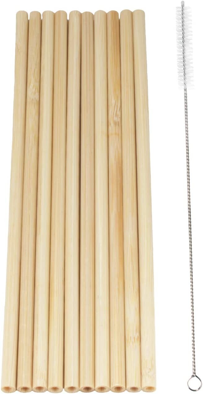 Reusable Bamboo Thin Drinking Straws – Eco Friendly Plastic Alternative