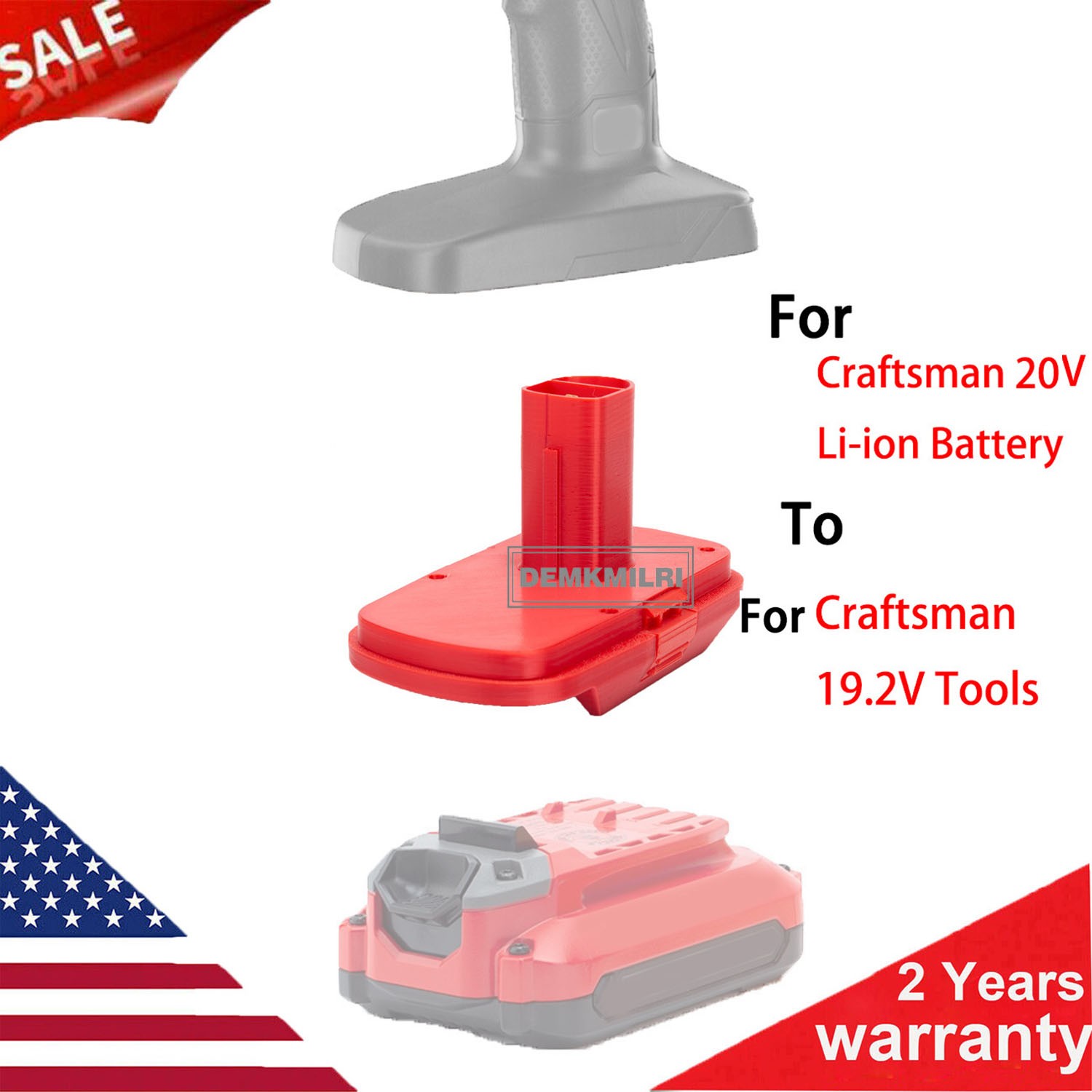 Adapter For Craftsman 20V Li-Ion Battery To Fits Craftsman 19.2V Power Tools US