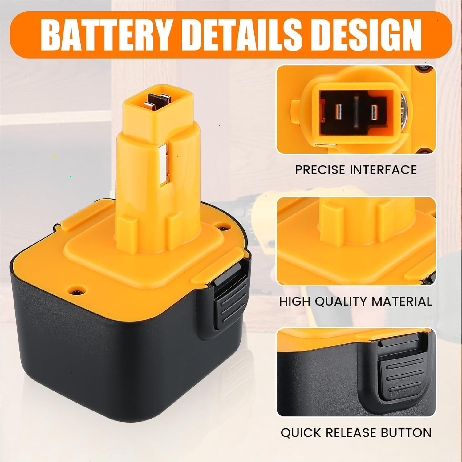 2Packs For DEWALT 12V 3.6Ah Battery XRP DC9071 DW9071 DW9072 DW953 DW965 DW972