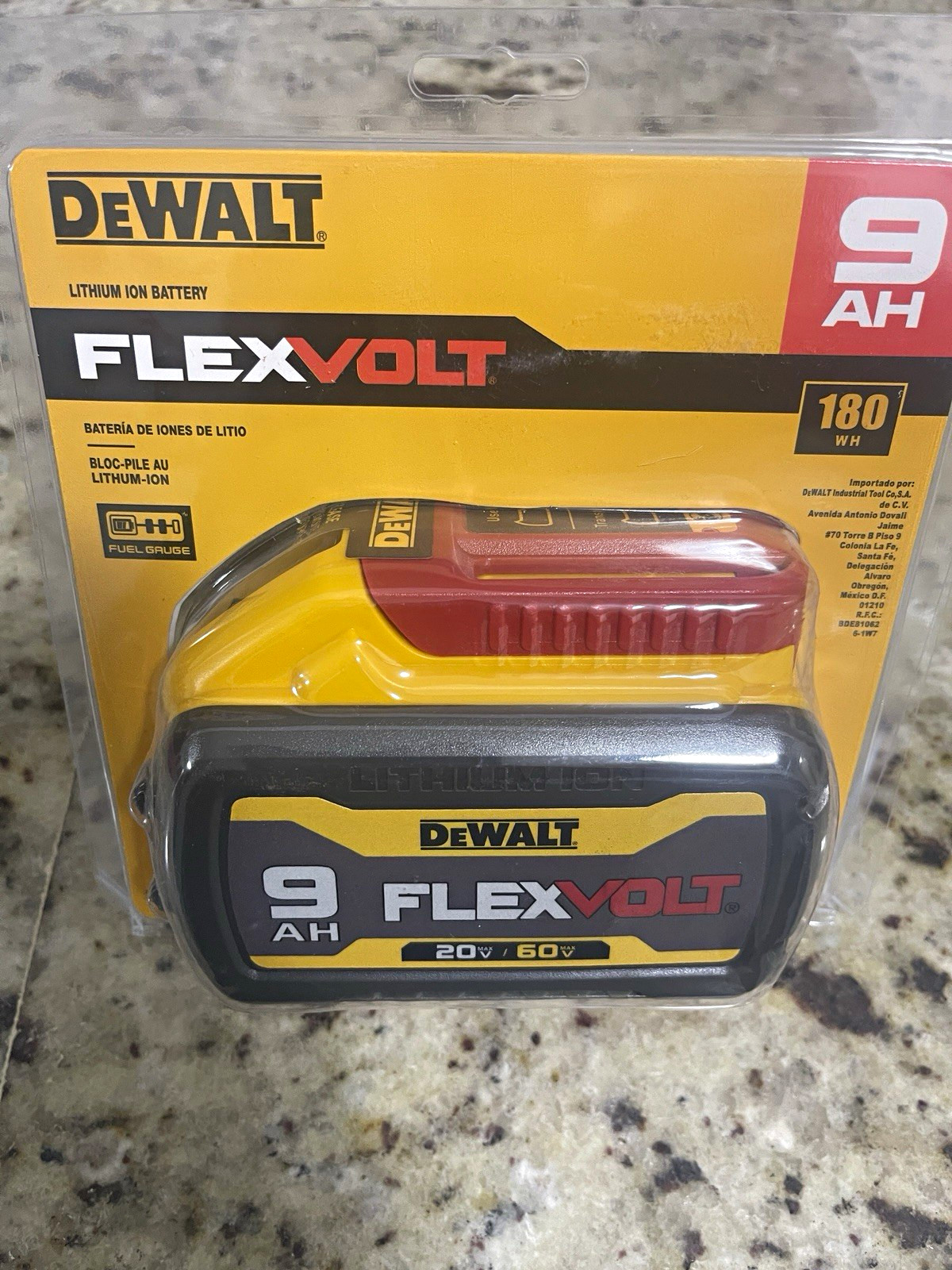 DEWALT FLEXVOLT 9Ah Li-Ion 20V/60V Battery Pack Yellow DCB609