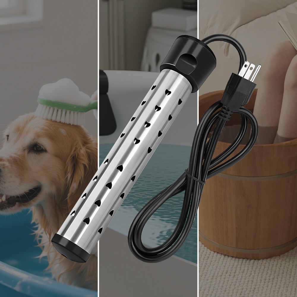 2000W Immersion Electric Heater Portable Water Heater Fast Heating for Buckets