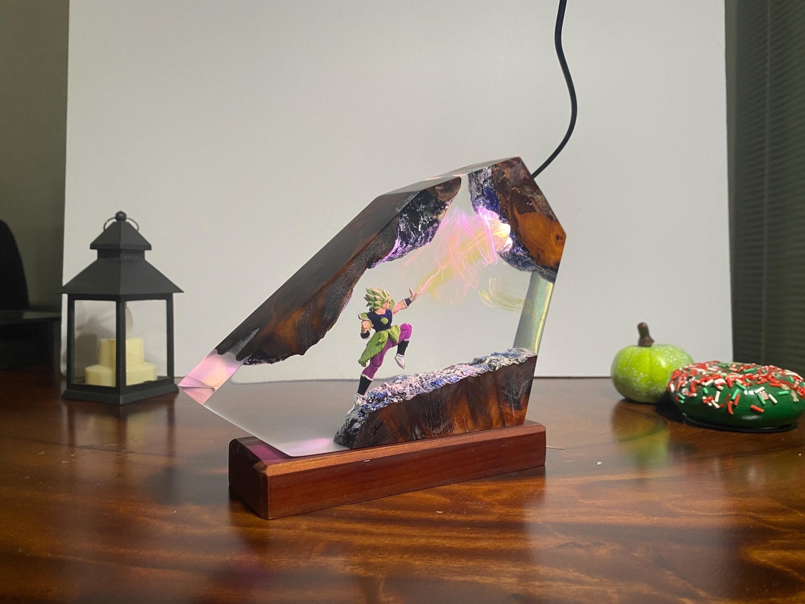 Broly resin lamp, Dragon Ball Gift, Epoxy resin lamp