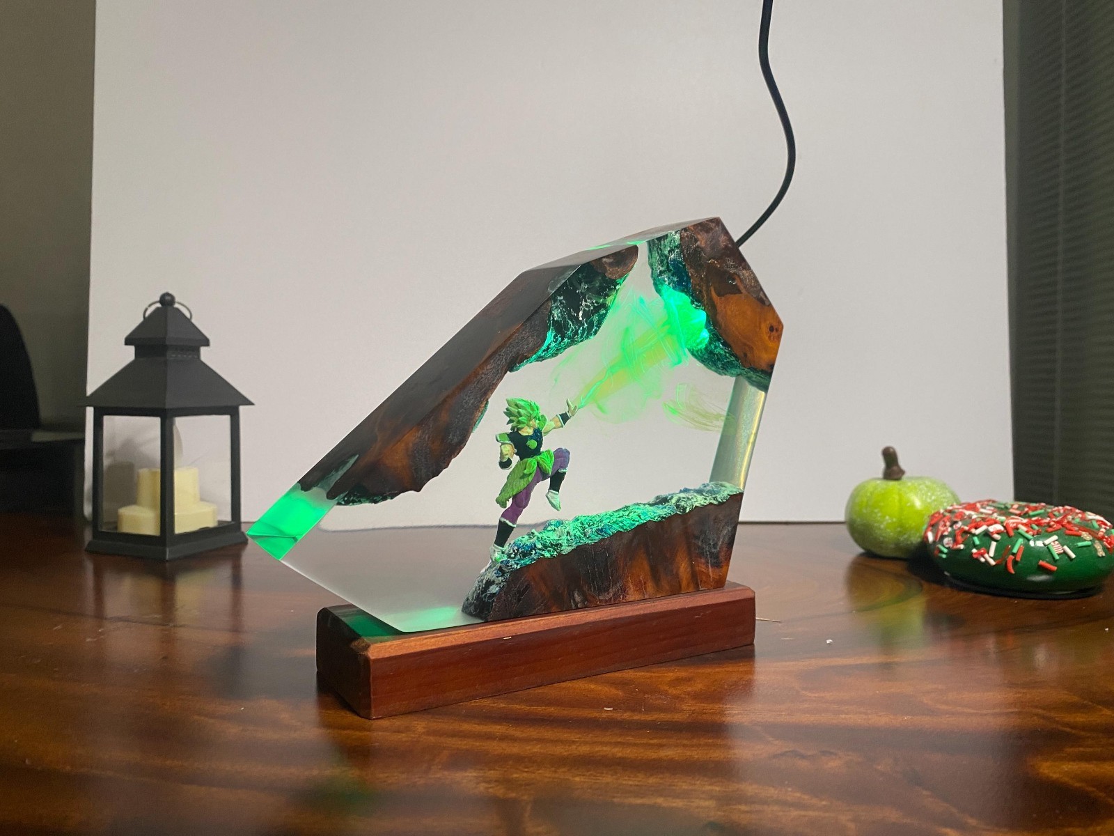 Broly resin lamp, Dragon Ball Gift, Epoxy resin lamp