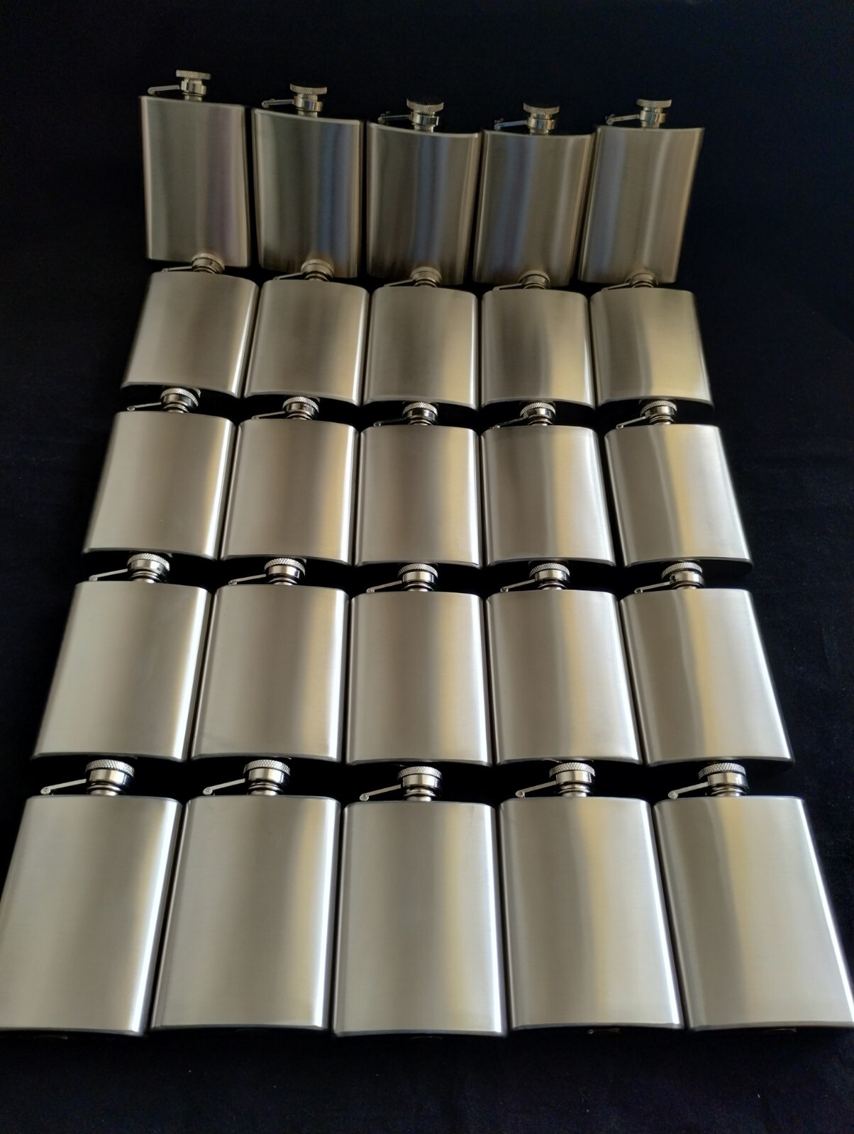 50 FLASK Stainless Steel 3 OZ w Screw Cap Gift OVERSTOCK CLEARANCE SALE CLOSEOUT