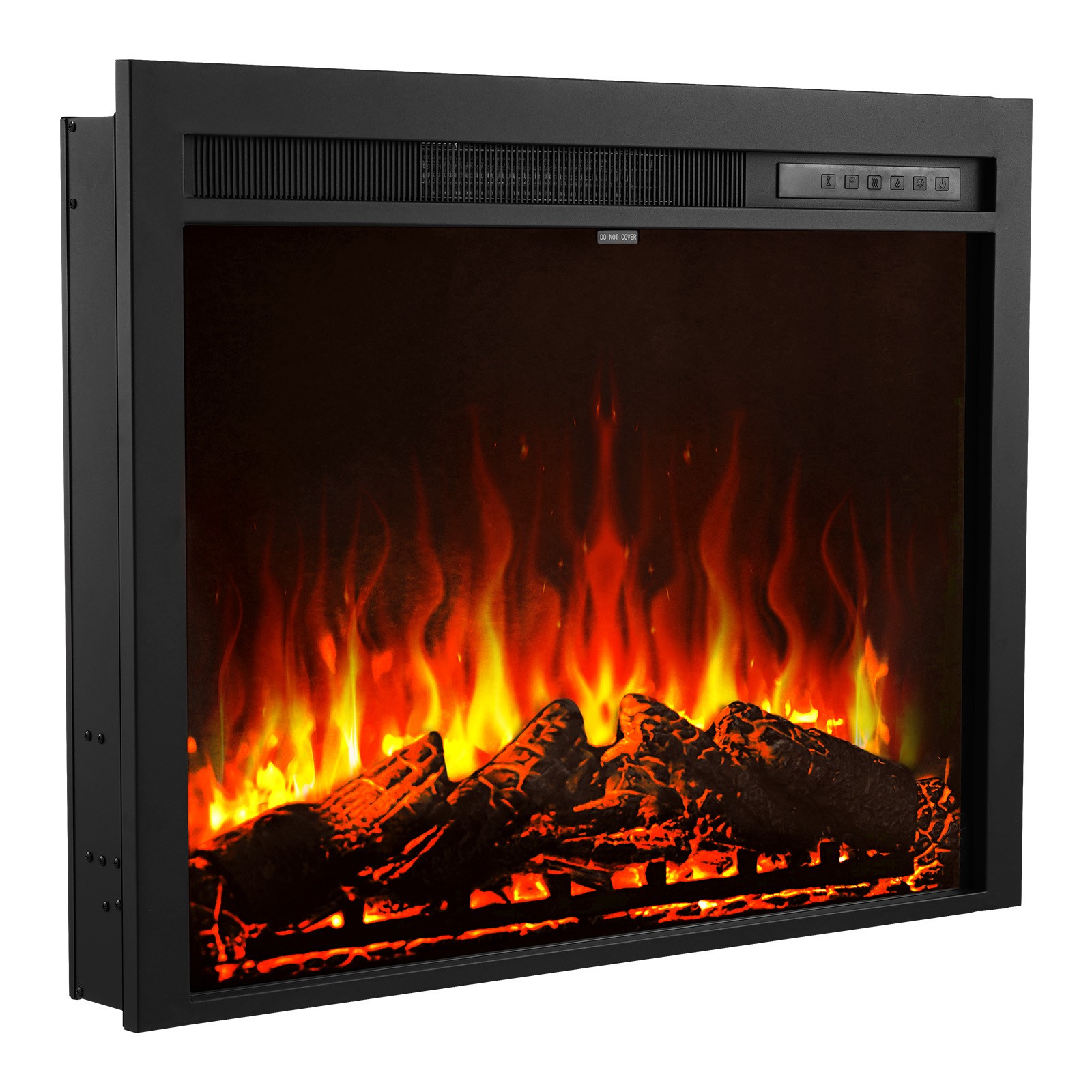 VEVOR 35in Electric Fireplace Insert Wall Recessed Heater 750W 1500W Remote