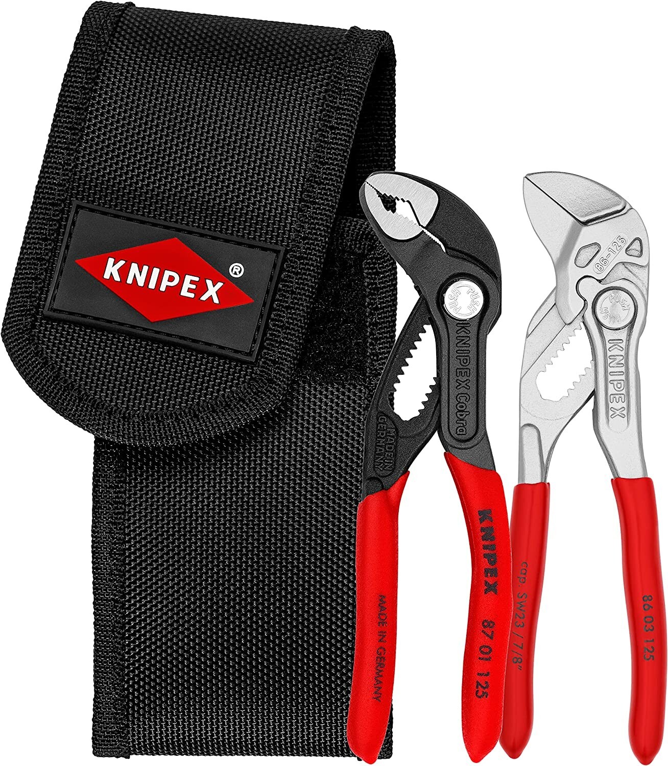Knipex 002072V04 Mini Cobra Pliers Wrench Set 2pc 5″ 8603125 – 8701125 New