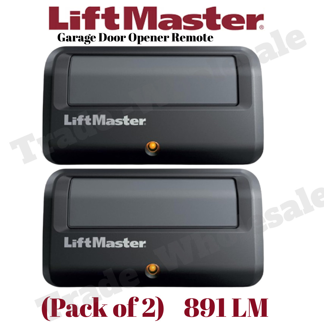 2 Pack 891 LM LiftMaster 1 Button Remote Control Garage Opener Security+2.0