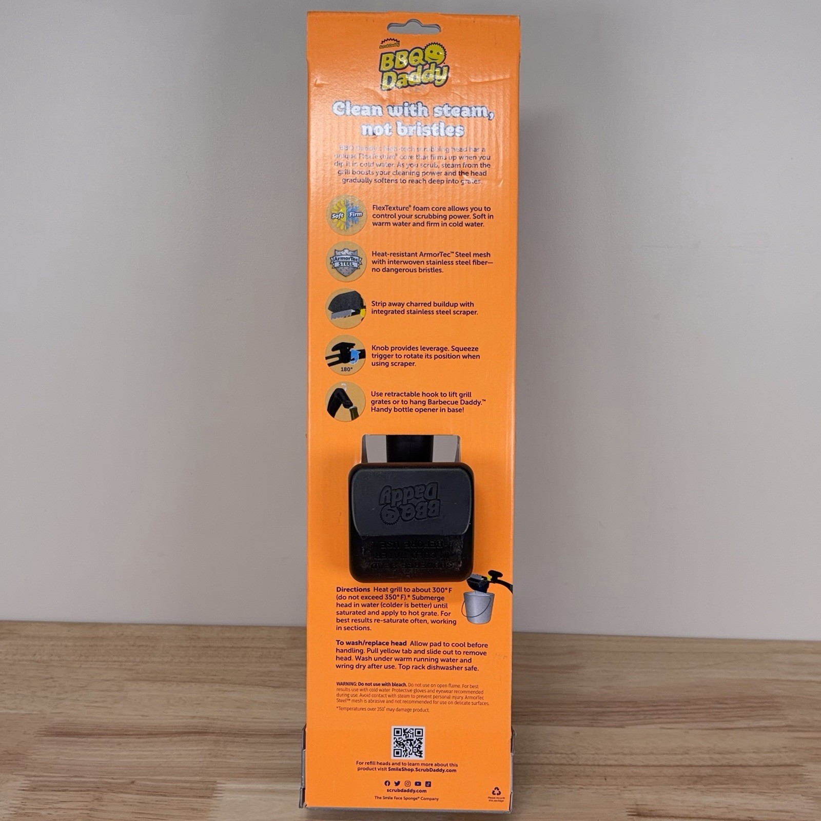 Scrub Daddy BBQ Grill Brush Bristle Free Scrubber All In One – Black