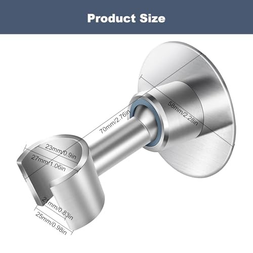AivKey Shower Head Holder Drill Adjustable Handheld Brushed Finish 1.0 Count