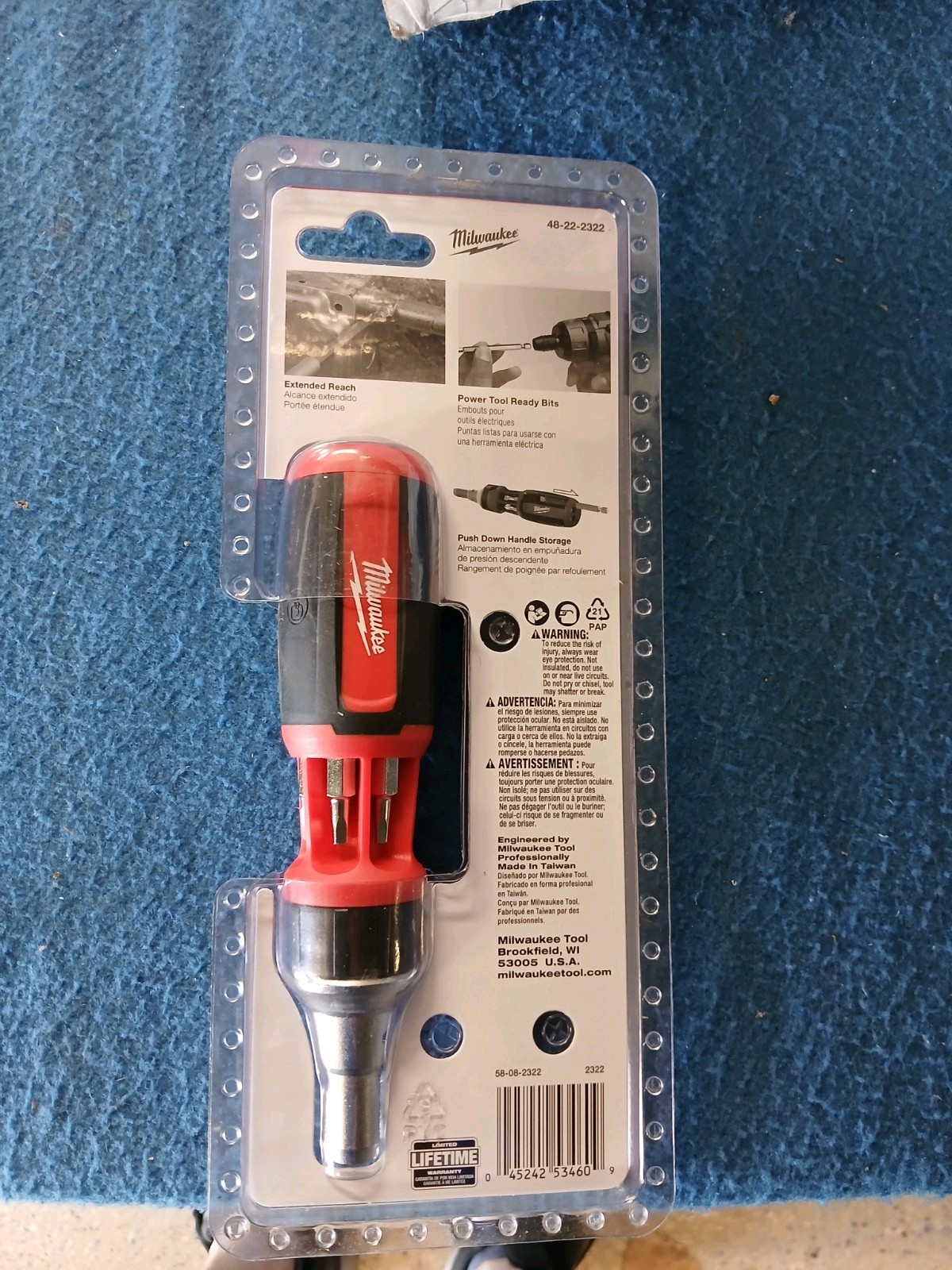 Milwaukee Tool 48-22-2322 9-In-1 Square Drive Ratcheting Multi-Bit Driver