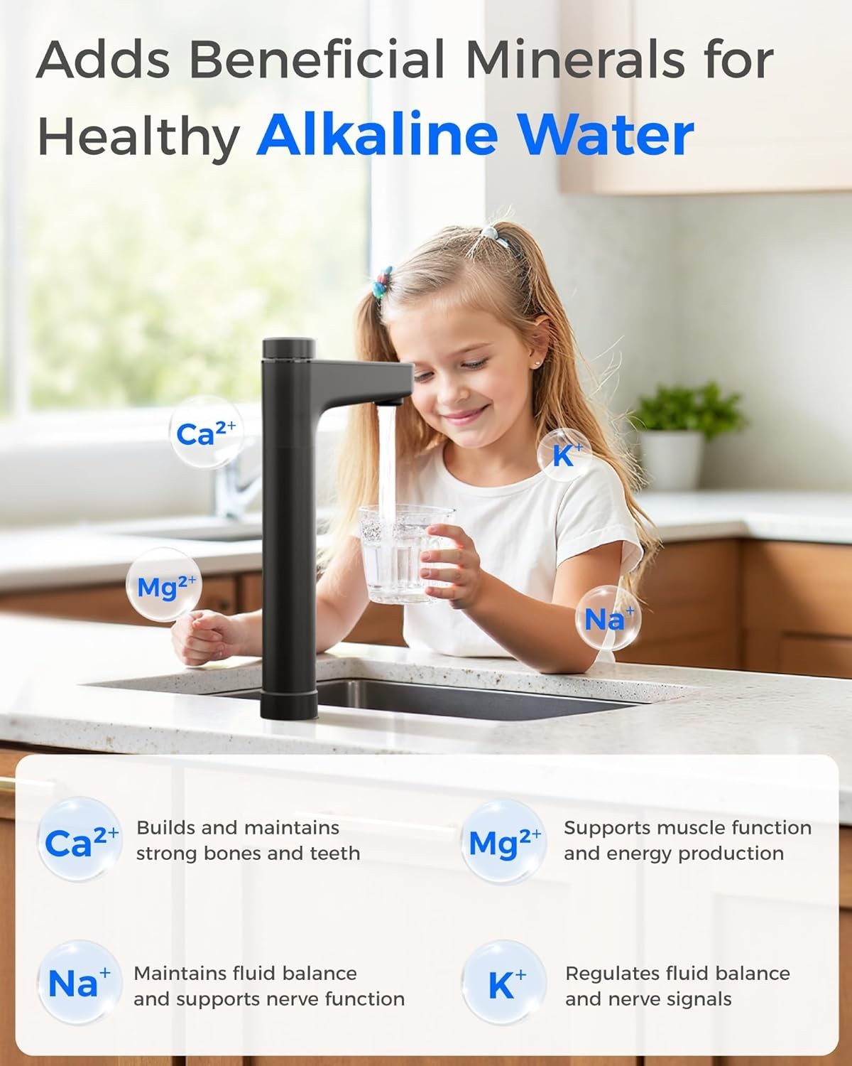 Waterdrop X12 Alkaline Mineral pH+ Reverse Osmosis System,1200 GPD Fast Flow RO