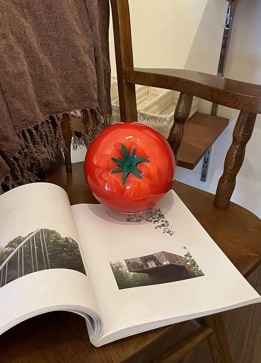 Cute Table Lamp for Bedroom Kitchen 6.1 inches in diameter, Red