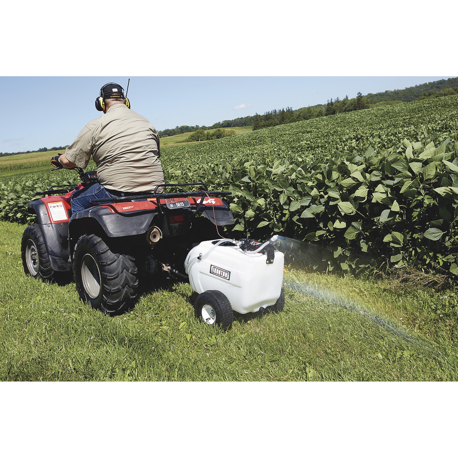 Ironton Tow-Behind Trailer Broadcast and Spot Sprayer, 13 Gallons, 1 GPM, 12