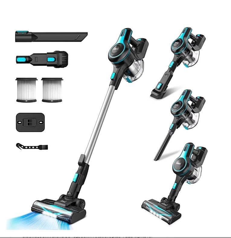 INSE Cordless Vacuum Cleaner for Home,Upgraded 38kPa/50Mins