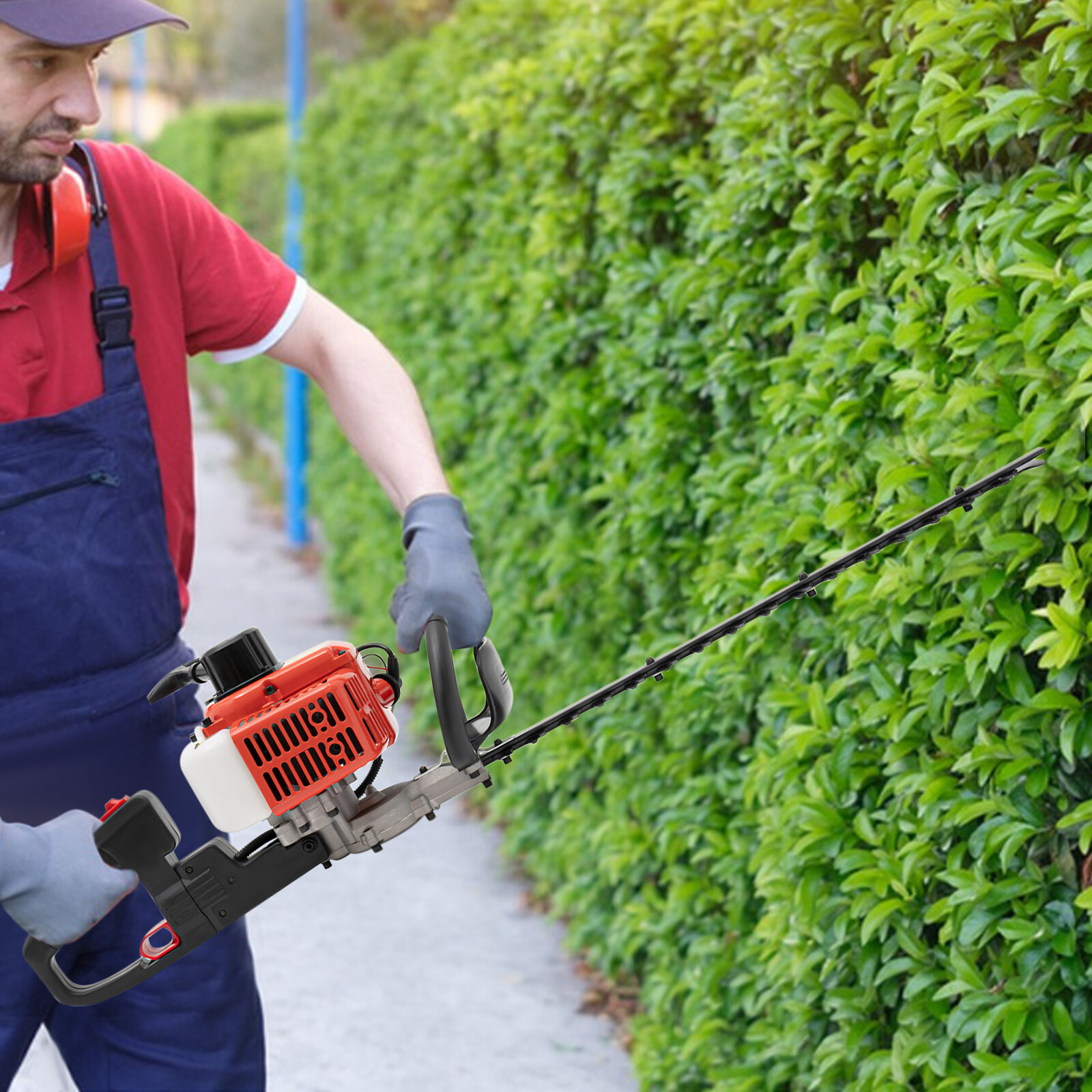 New 2 Stroke Gas Powered Dual Sided Hedge Trimmer Gas Hedge Trimmer 22.5cc 650w