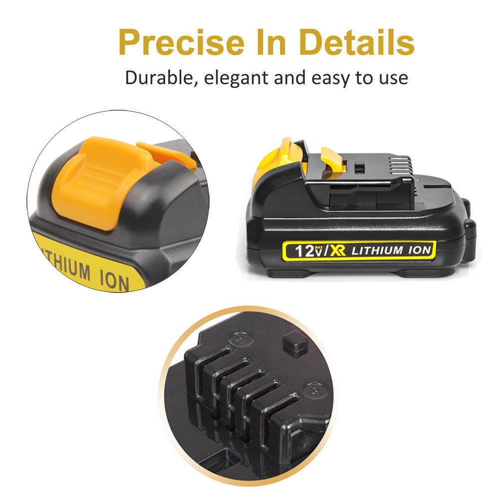 2 NEW For DEWALT DCB120 12V 12 Volt MAX Lithium-Ion Battery Pack DCB127-2 DCB122