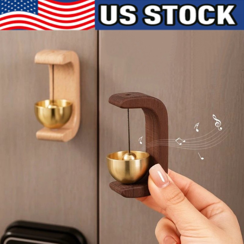 Magnetic Wind Chime DoorBell Doorway Setting Wooden-Copper for Coffee Shop/Home