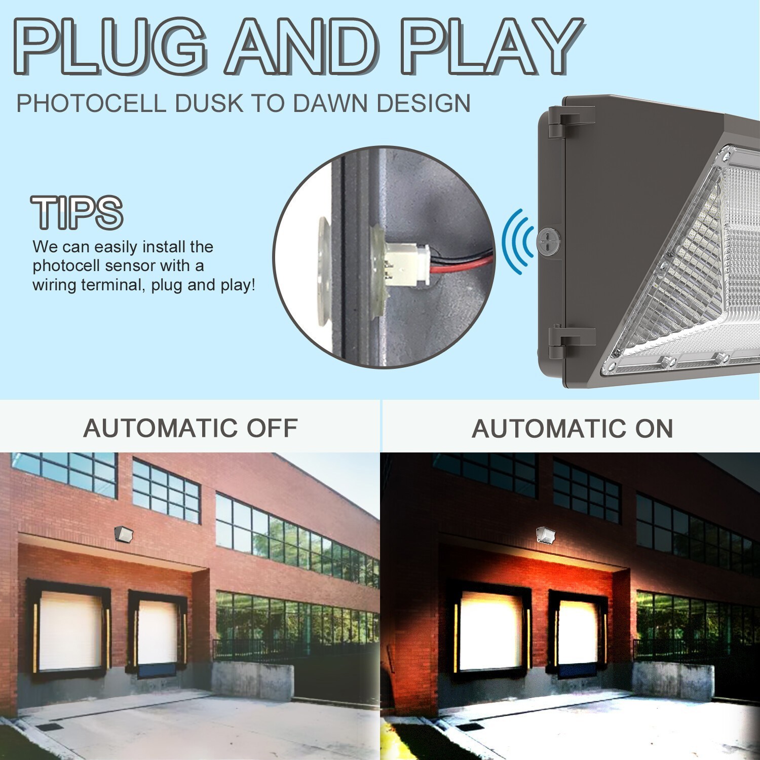 120W Led Wall Pack Light Outdoor Commercial Industrial Security Wall Light 5000K